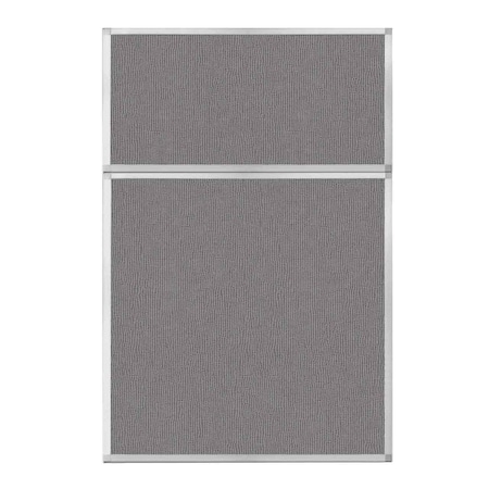 Versare Hush Panel Configurable Cubicle Partition 4' x 6' Slate Fabric 1850619